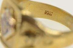 10K Yellow Gold Knights of Columbus Enamel Men's Signet Ring