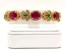 RUBY, EMERALD, & DIAMOND BRACELET