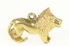 14K Yellow Gold 3D Lion African Safari Animal Charm/Pendant