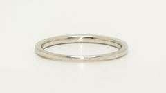 14KT SOLID WHITE GOLD & DIAMOND BAND RING