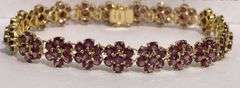 UNIQUE 15.00 CARAT AMETHYST BRACELET IN 14KT SOLID YELLOW GOLD