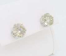 Incredible 4.02ctw Diamond Stud Earrings