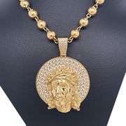 14K Gold Jesus Piece Charm Necklace