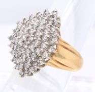 Dazzling Diamond Cluster Yellow Gold Ring