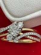 CERTIFIED 14K GOLD AND DIAMOND LADIES RING