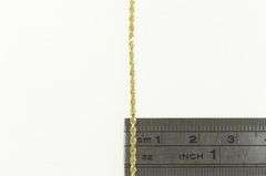 14K Yellow Gold 1.6mm Rope Chain Woven Twist Spiral Link Necklace