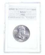 MS66 FBL 1960-D Franklin Half Dollar - Graded AGS