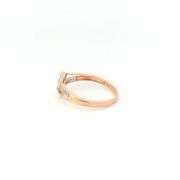 10K Rose Gold Heart Diamond Encrusted Love Symbol Promise Ring