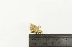 14K Yellow Gold 3D Cat Kitty Kitten Animal Pet Love Charm/Pendant