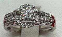 CERTIFIED BRAND NEW 14K WHITE GOLD AND DIAMOND WEDDING SET