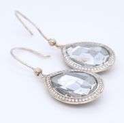 925 Sterling Silver Ippolita Rock Candy Diamond and Hematite Teardrop Earrings