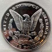 1879 Morgan Dollar One Pound Copper Silver Plated Coin
