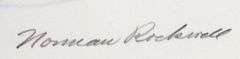 Extremely rare and collectable hand signed Norman Rockwell