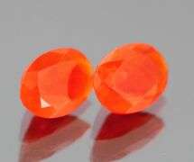 Vibrant top color 1.45ct bright orange Fire Opal pair