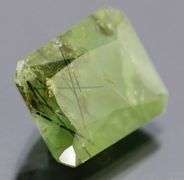 Tremendous 24.72ct rutilated Prehnite
