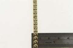 10K Yellow Gold Classic Diamond Squared Link Tennis Bracelet