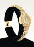 Ladies Geneva & Gemstone Watch, 18kt Yellow Gold Plated