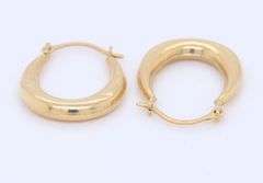 Simple Yellow Gold Earrings