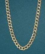 3MM 14K SOLID GOLD FLAT CUBAN LINK CHAIN WITH DIAMOND CUT DESIGN
