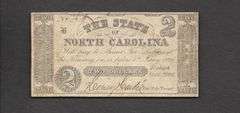 $2=OBSOLETE=1861=STATE OF NORTH CAROLINA=RALEIGH, NC=COOL DENOMINATION=FINE