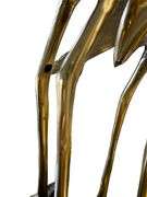 Vintage MCM Hollywood Regency Brass Cranes Sculpture 15 Inch