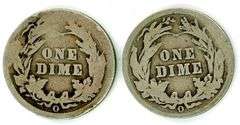 2 Different 'O' Mint Barber Dimes: 1900-O & 1905-O