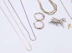 Group Lot of Vintage 925 Sterling Silver Miscellaneous Jewelry