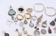 Group Lot of Vintage 925 Sterling Silver Jewelry