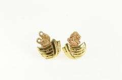 14K Yellow Gold Two Tone Noah's Ark Bible Story Stud Earrings