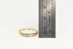 14K Yellow Gold 0.21 Ctw Diamond Channel Wedding Band Ring