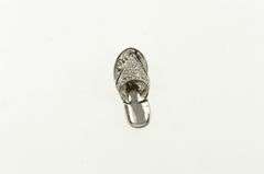 14K White Gold Pave Diamond Inset Sandal Flip Flop Shoe Charm/Pendant