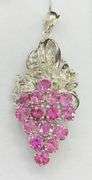 AMAZING PINK SAPPHIRE AND DIAMOND PENDANT IN 18KT SOLID GOLD