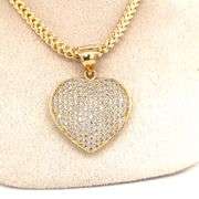 14K YELLOW GOLD HEART CHARM WITH CHAIN