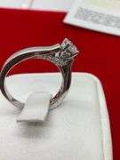 CERTIFIED 14K WHITE GOLD AND DIAMOND ENGAGEMENT RING