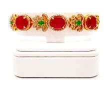 RUBY, EMERALD, & DIAMOND BRACELET
