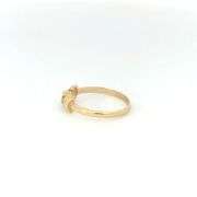 10K Yellow Gold Round CZ Solitaire Vintage Simple Classic Ring