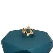 14K Gold Star of David Ring, Mazel Ring