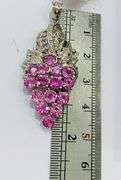 AMAZING PINK SAPPHIRE AND DIAMOND PENDANT IN 18KT SOLID GOLD