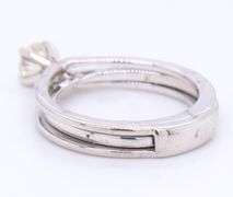 Sparkling White Gold 0.40ct Round Brilliant Cut Diamond Solitaire Wrap Ring