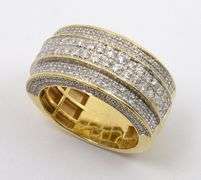 Wide Flashy Diamond Band