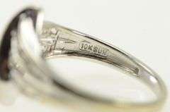 10K Yellow Gold Classic Diamond Wavy Freefrom Statement Ring