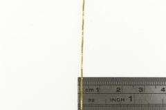 14K Yellow Gold 0.7mm Box Link Classic Square Vintage Chain Necklace