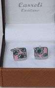 Handsome Pair Jeweled Style Cufflinks By Carelli