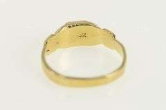 14K Yellow Gold Art Deco Monogrammable Baby Signet Initial Ring