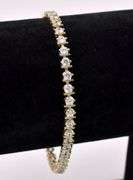 Vermeil CZ Tennis Bracelet In Sterling Silver
