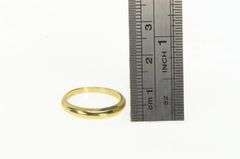 14K Yellow Gold 3.0mm Classic Simple Rounded Wedding Band Ring