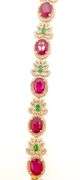 RUBY, EMERALD, & DIAMOND BRACELET