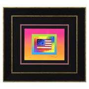 Flag with Heart on Blends by Peter Max