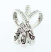 14K WHITE GOLD AND DIAMOND SLIDE PENDANT