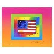 Flag with Heart on Blends by Peter Max